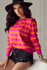 80s Pink & Orange Shoulder Sweater